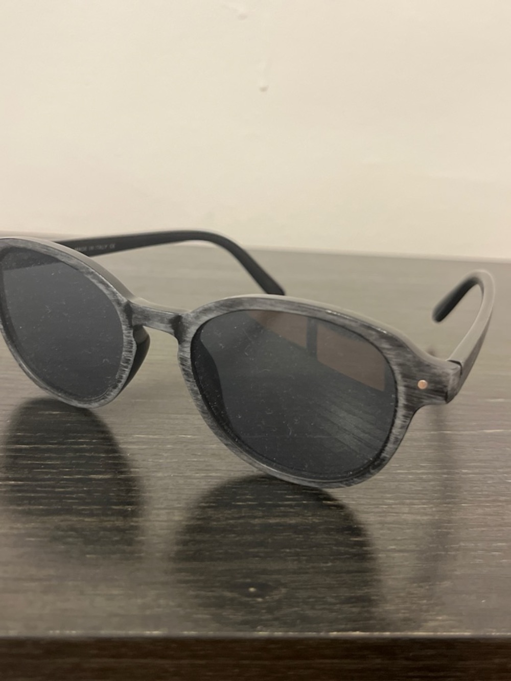 Emporio Armani Classic Black Round Men's Sunglasses - Lightweight UV Protection
